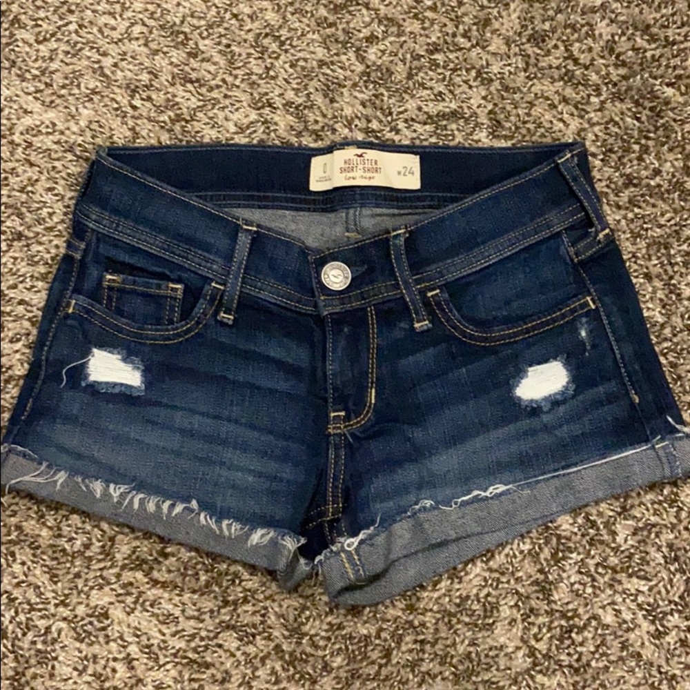 Hollister distressed denim shorts